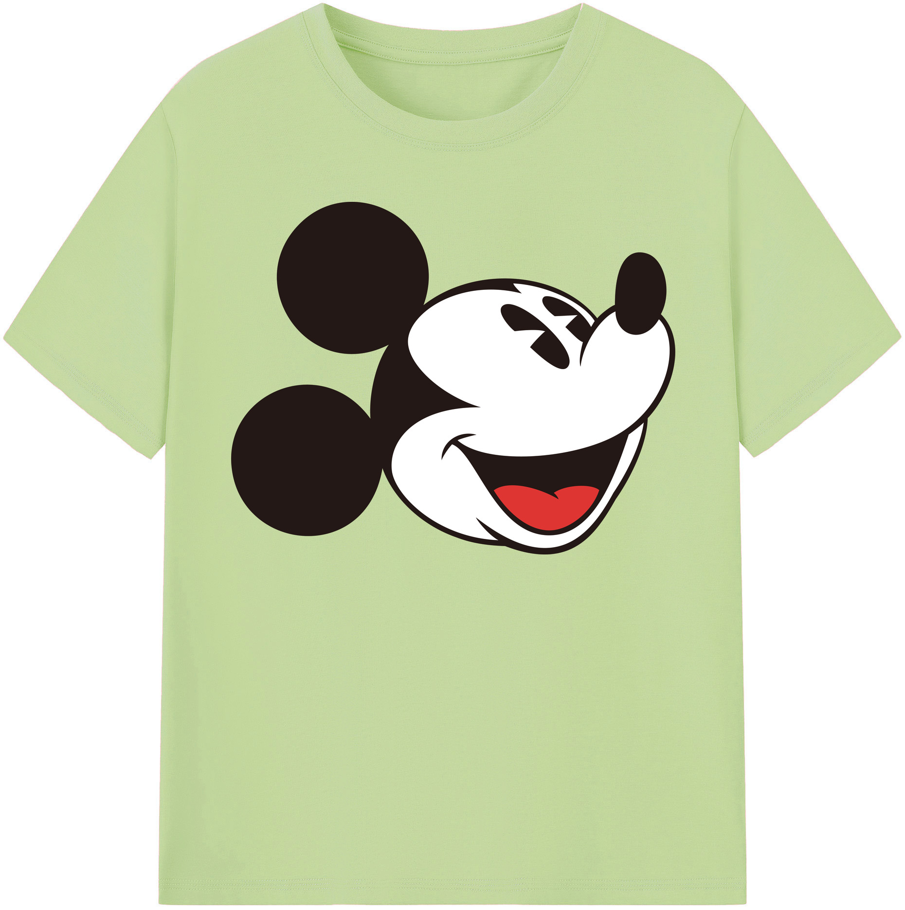 （画像用） ミッキーマウス Mickey Mouse 綿100％半袖Tシャツ（フロントプリント）